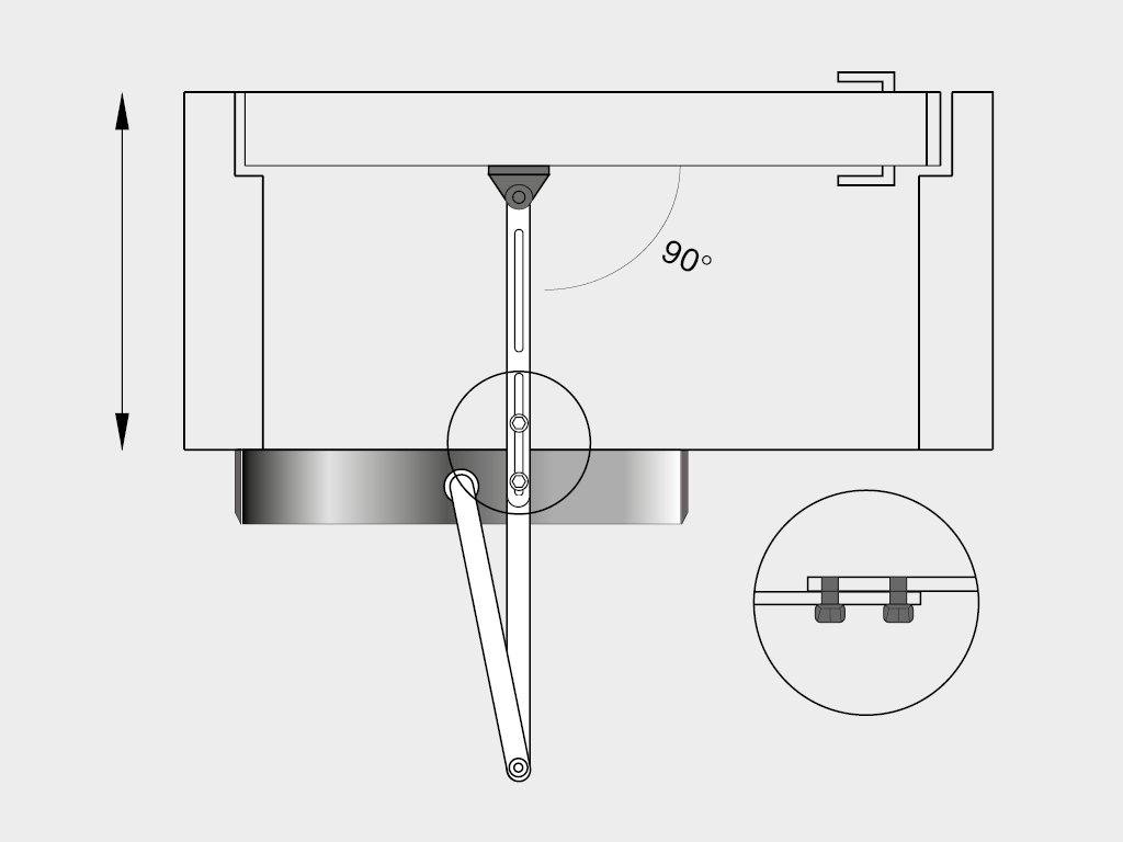 向外开启。左侧位置（需使用 AD-28 杠杆）。